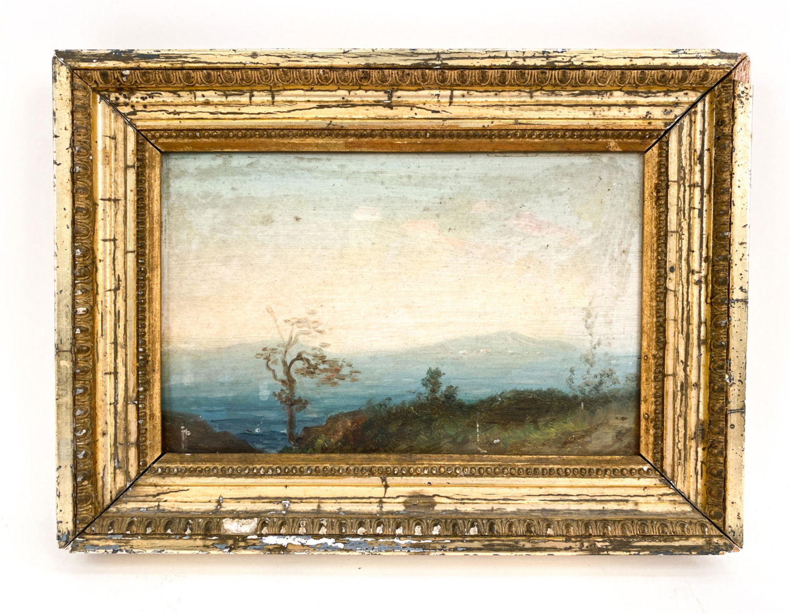 ANTIQUE LANDSCAPE OIL ON PANEL (1 of 8)