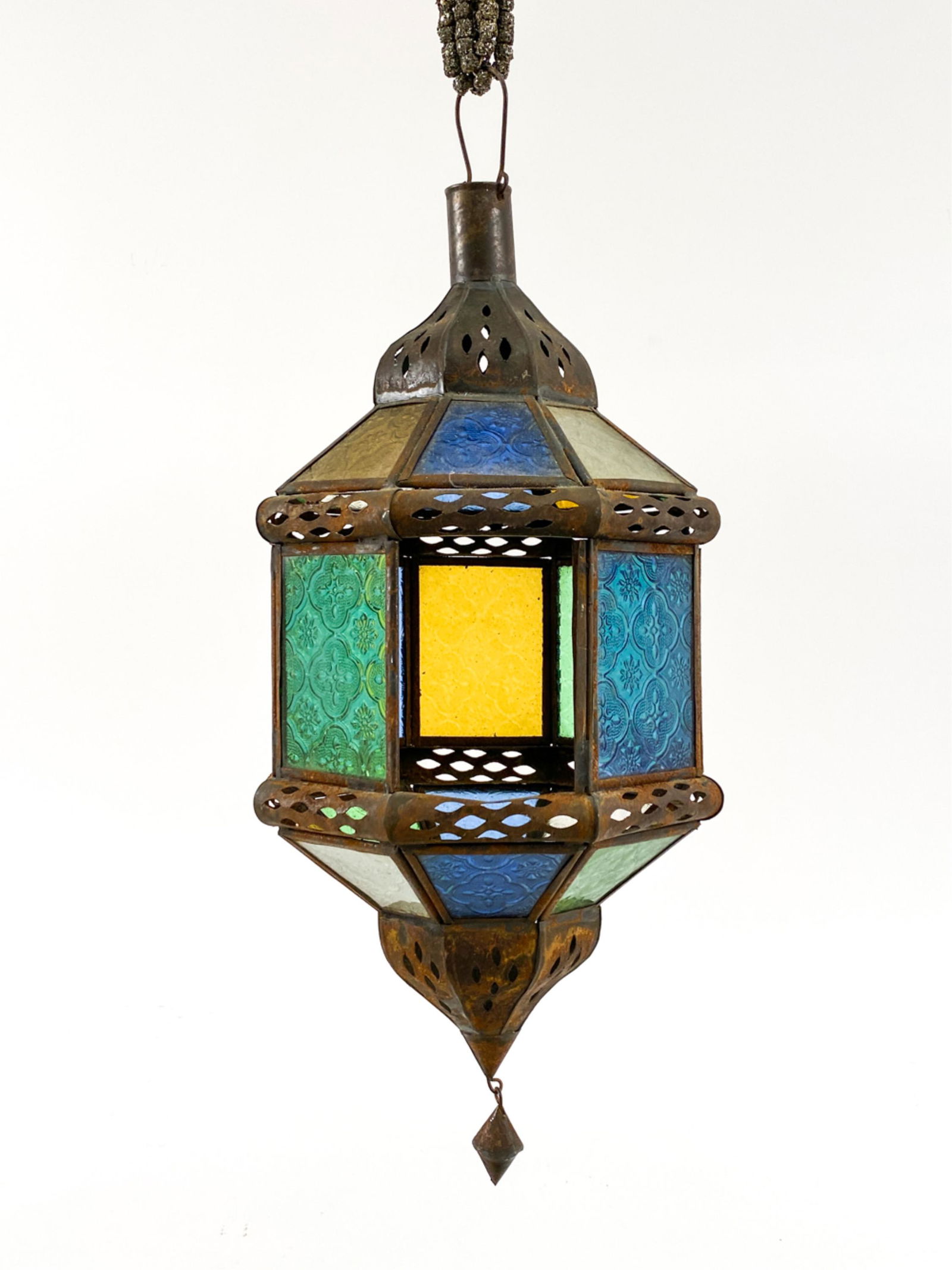 VINTAGE OUTDOOR HANGING CANDLE LANTERN (1 of 10)