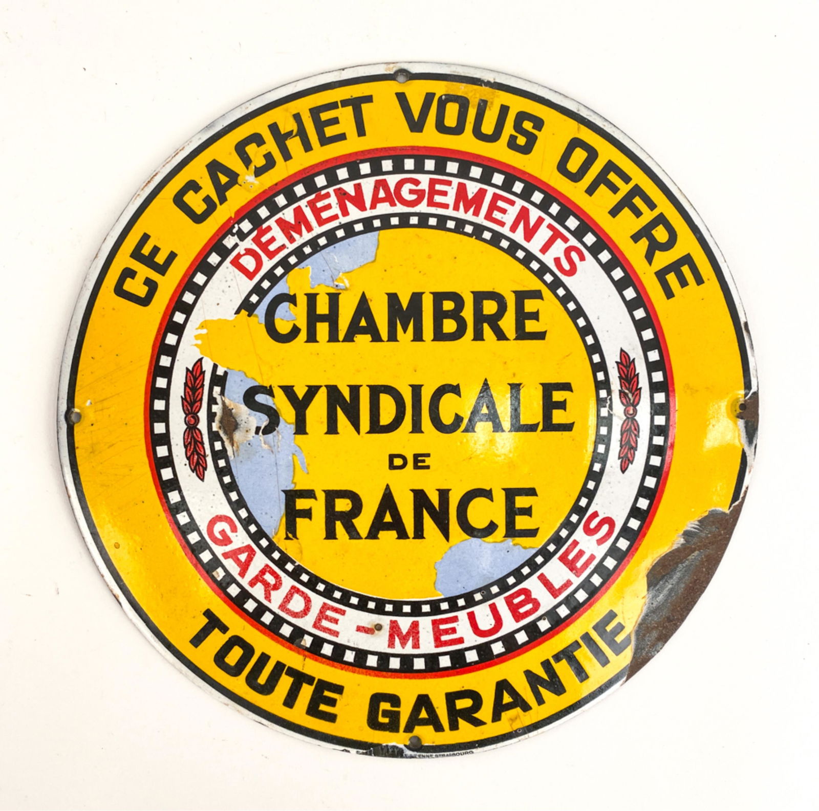 FRENCH FURNITURE STORE ENAMEL SIGN (1 of 6)