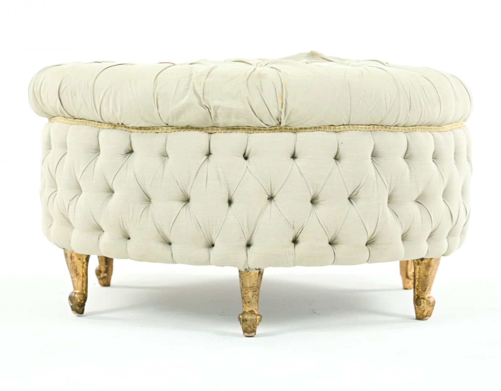MODERN TUFTED ROUND OTTOMAN (1 of 10)