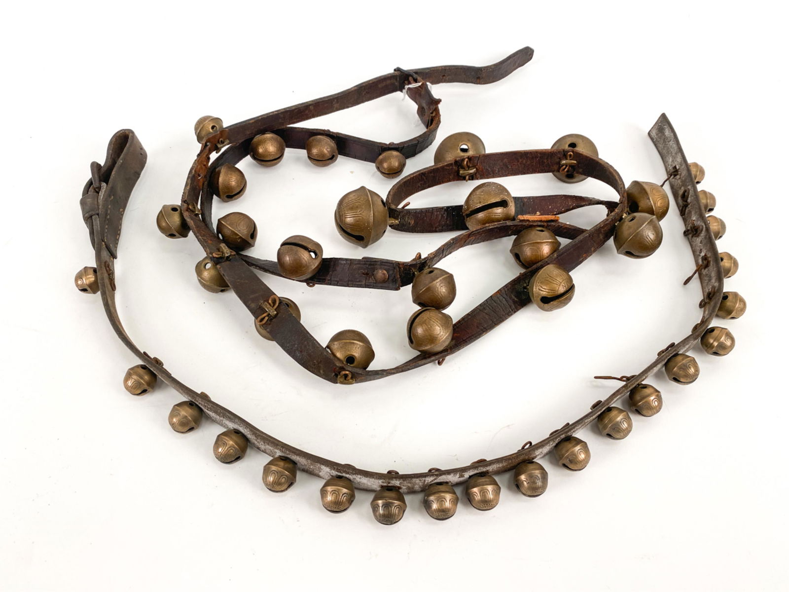 (2) ANTIQUE 19TH C. SLEIGH BELLS (1 of 8)