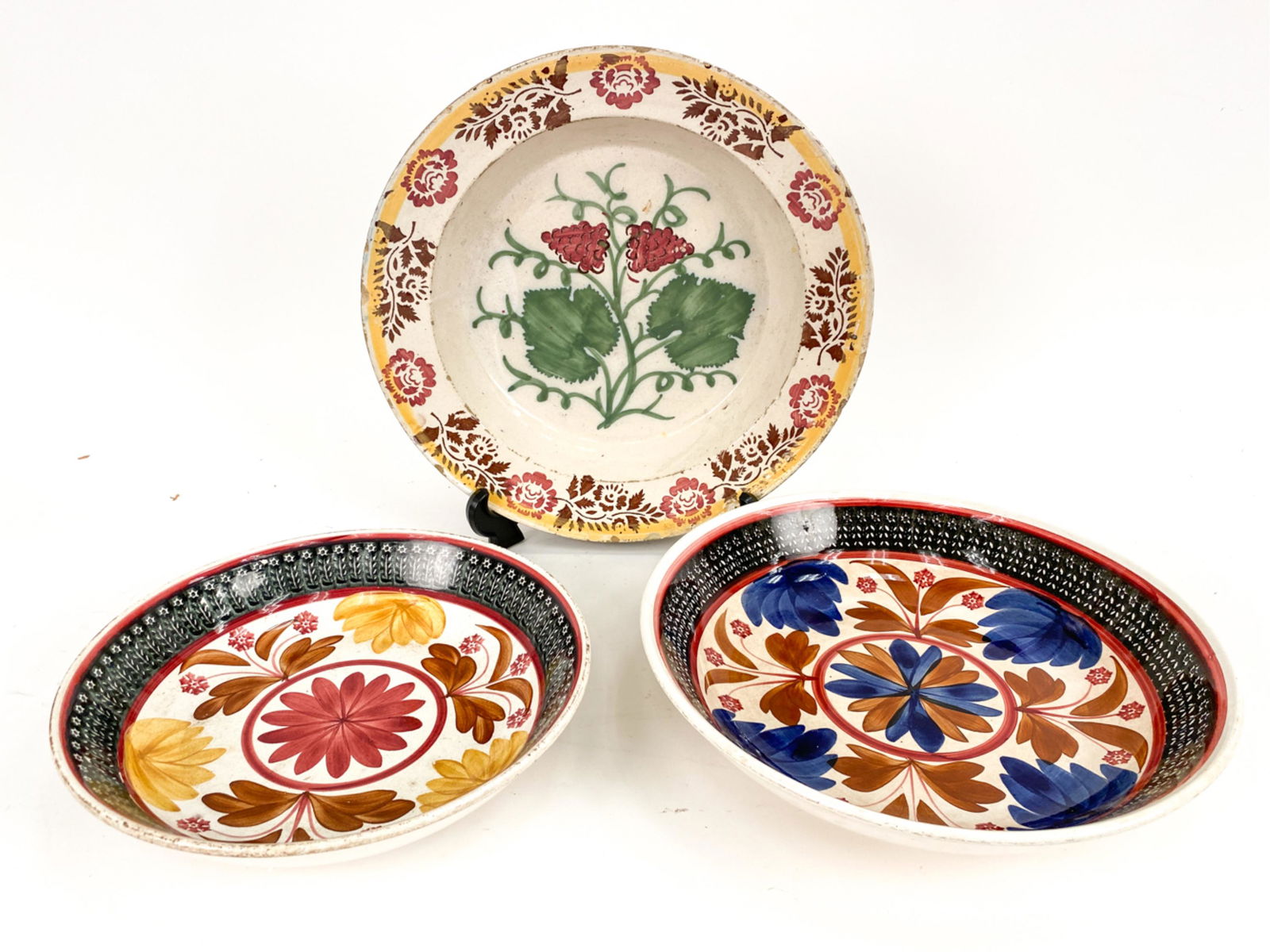 (3) EUROPEAN FAIENCE CHARGERS (1 of 13)