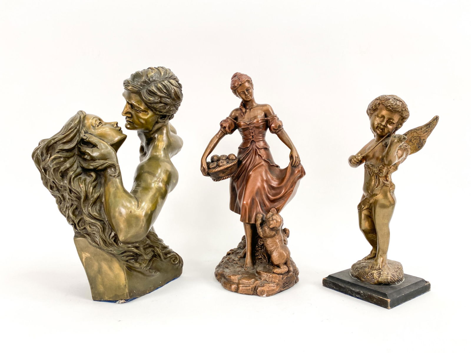 (3) FIGURATIVE CAST METAL SCULPTURES (1 of 17)