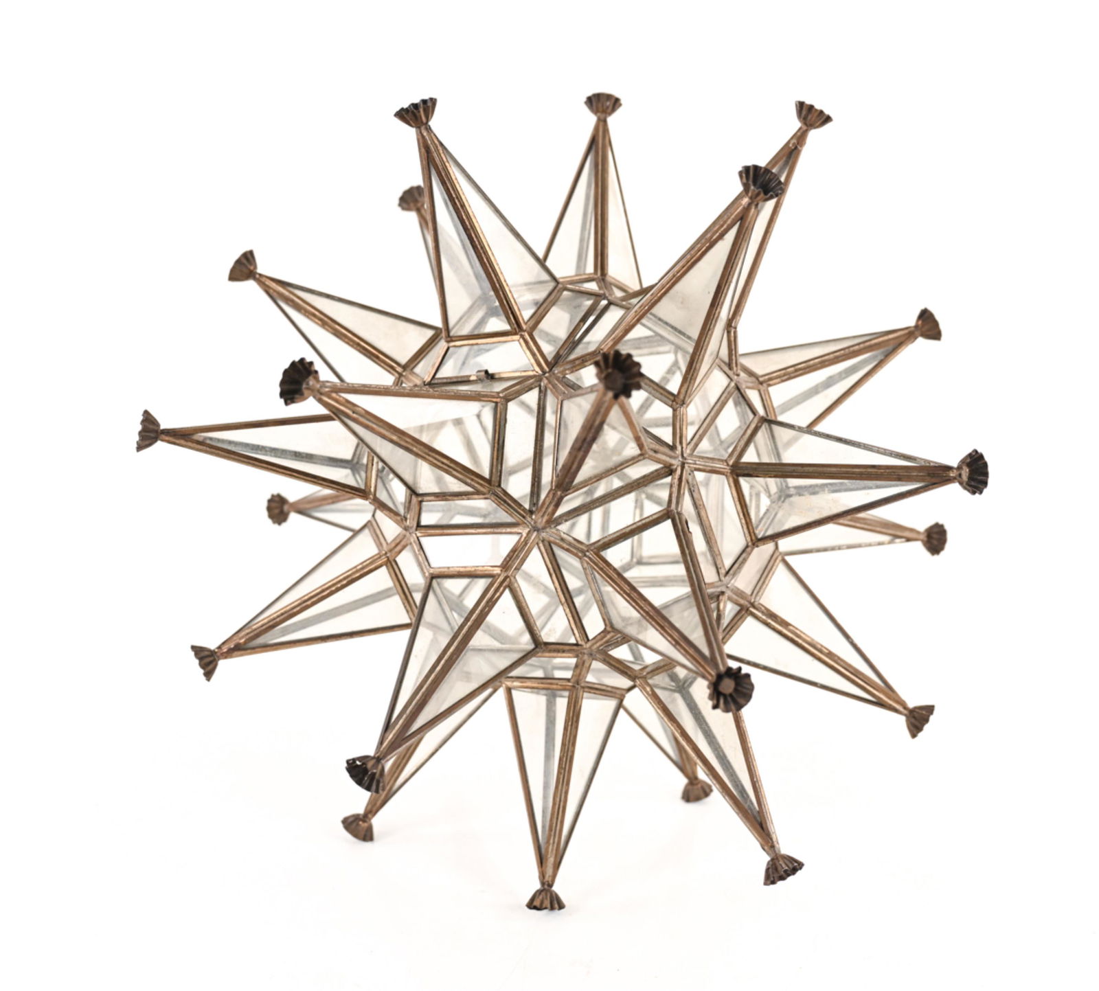 VINTAGE MORAVIAN STAR PENDANT LANTERN, AS IS (1 of 12)