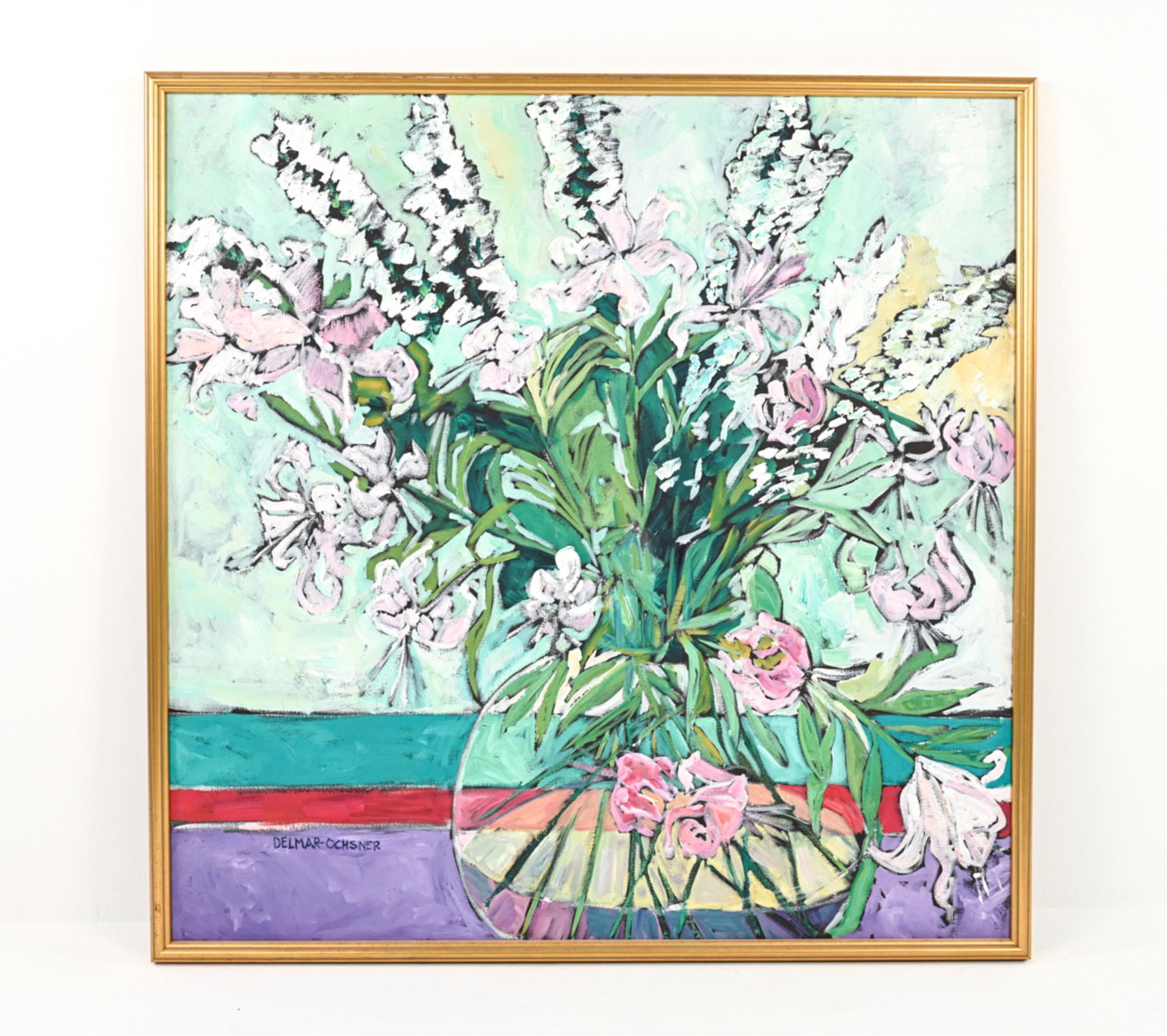 RISE DELMAR-OCHSNER (20TH C.) LARGE STILL LIFE O/C (1 of 20)