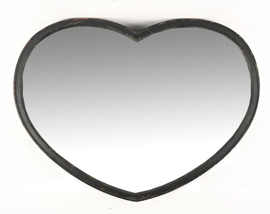 EBONIZED HEART-SHAPED MIRROR (1 of 7)