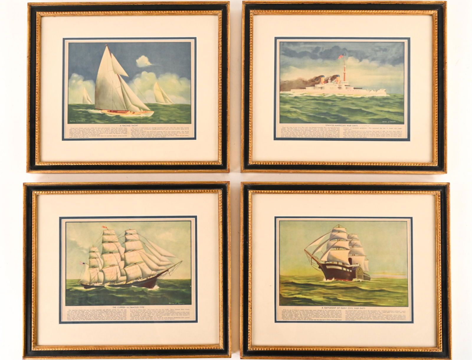 (4) VINTAGE PRINTS OF SHIPS (1 of 15)