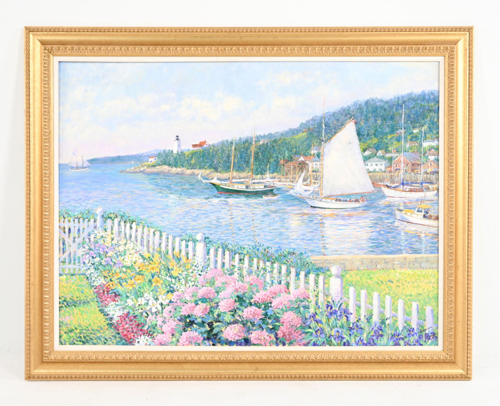 JEAN HUNT (20TH-21ST C.) O/C HARBOR SCENE (1 of 12)