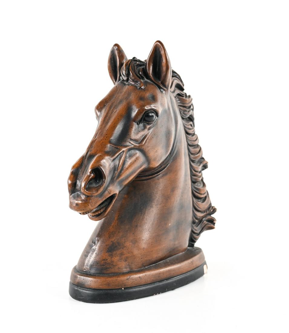 1978 PLASTER HORSE HEAD SCULPTURE (1 of 15)