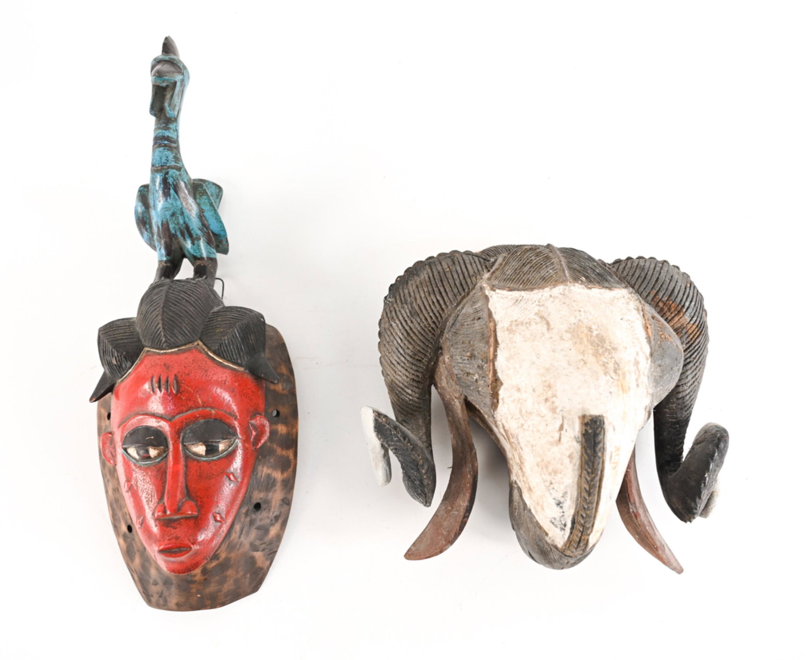 (2) WEST AFRICAN BAULE MASKS (1 of 12)