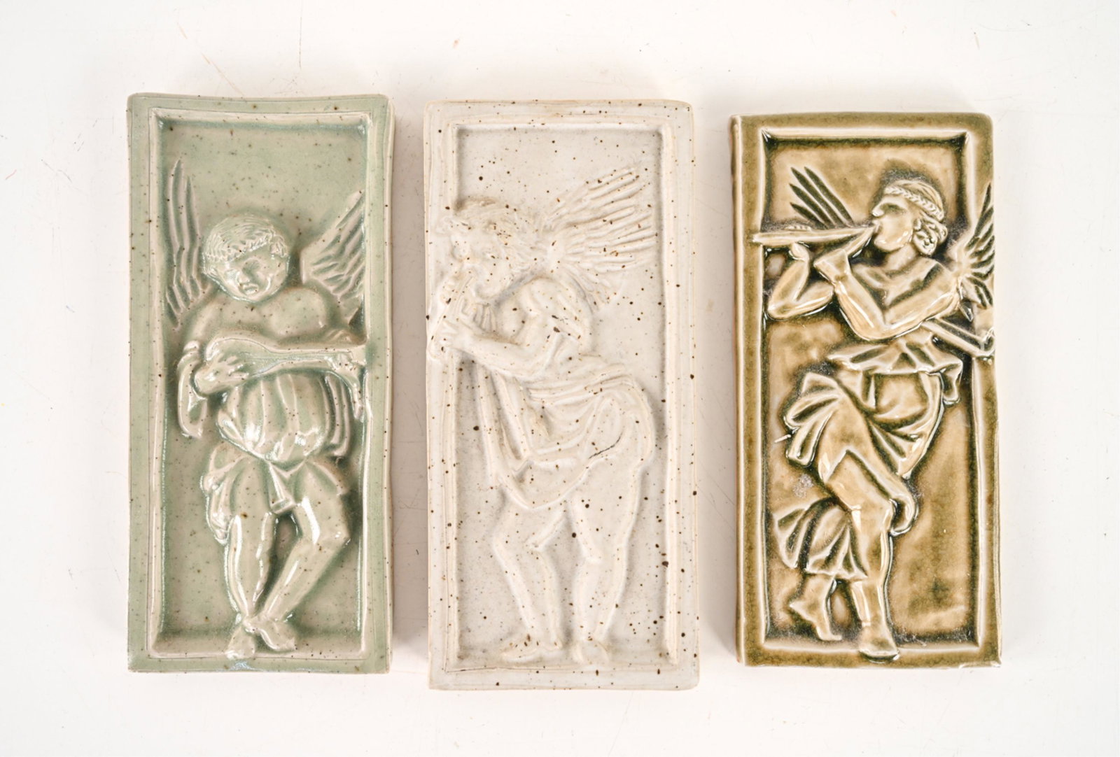 (3) FIGURATIVE CERAMIC RELIEF PLAQUES (1 of 6)