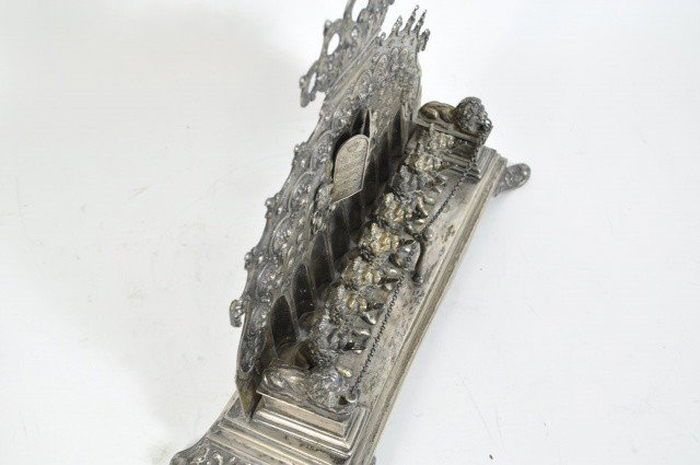 C. 1880 .800 SILVER GERMAN CHANUKAH LAMP - 7