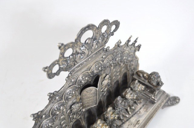 C. 1880 .800 SILVER GERMAN CHANUKAH LAMP - 8