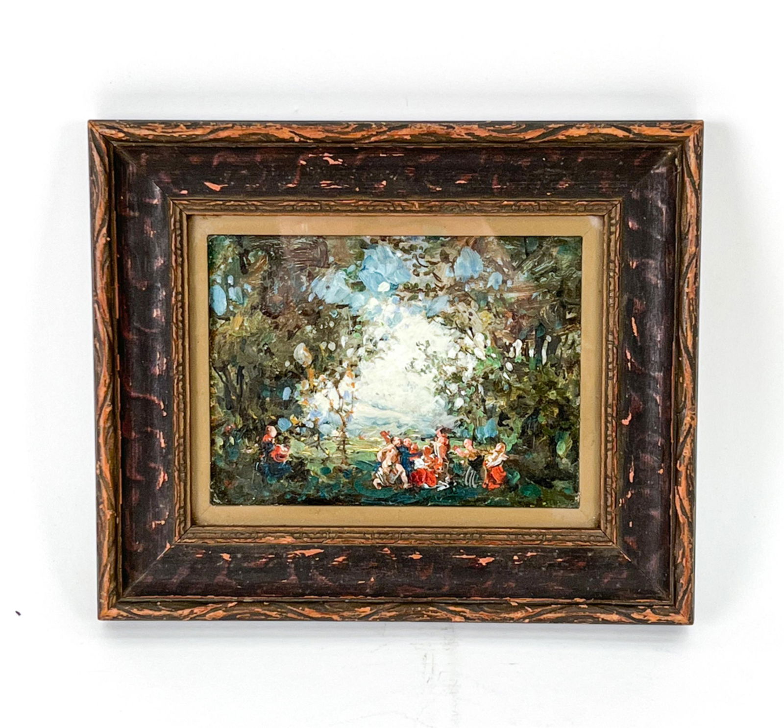 19TH C. EUROPEAN IMPRESSIONIST OIL ON PANEL (1 of 7)