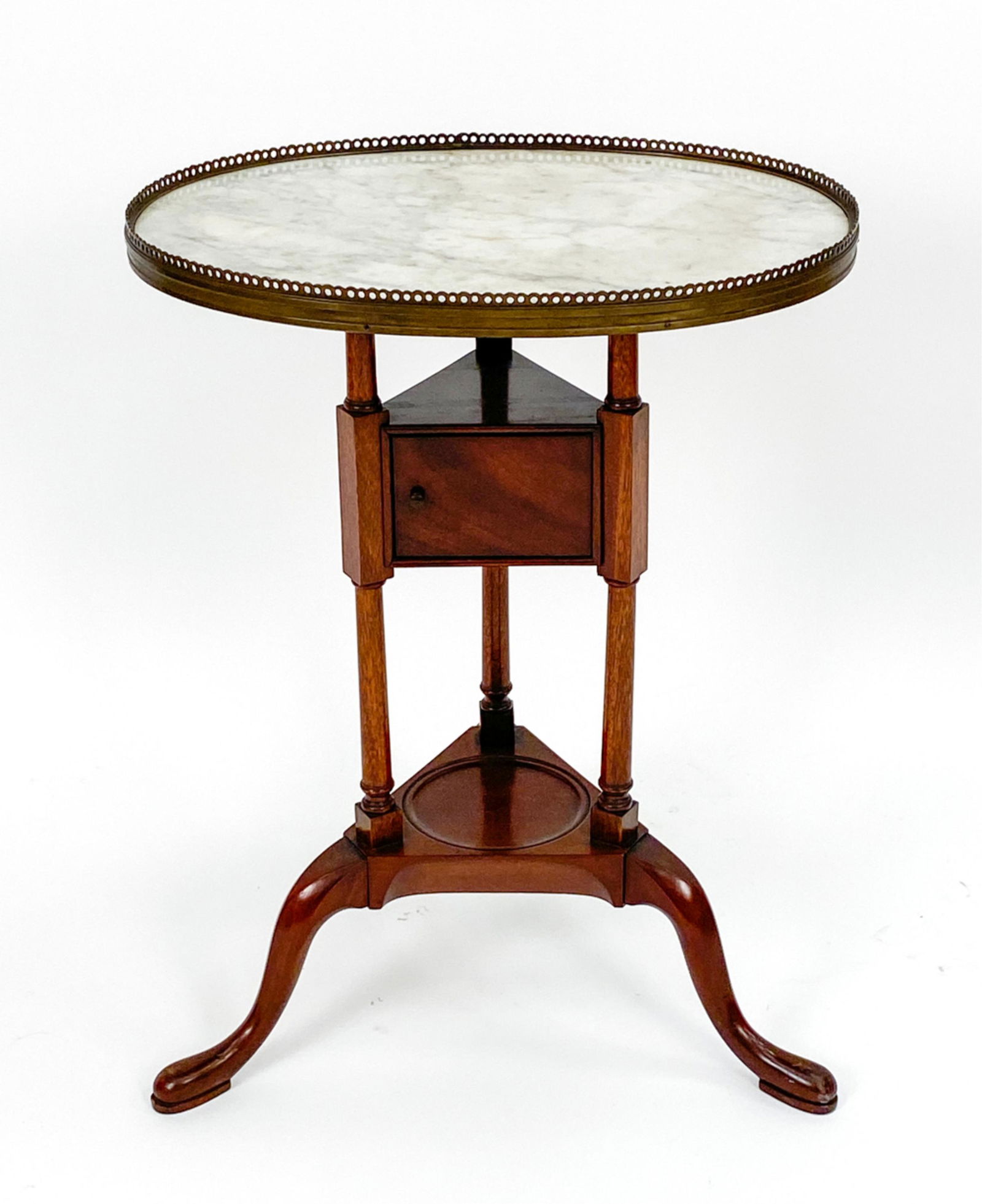 18TH C. WIG STAND, CONVERTED TO SIDE TABLE (1 of 9)