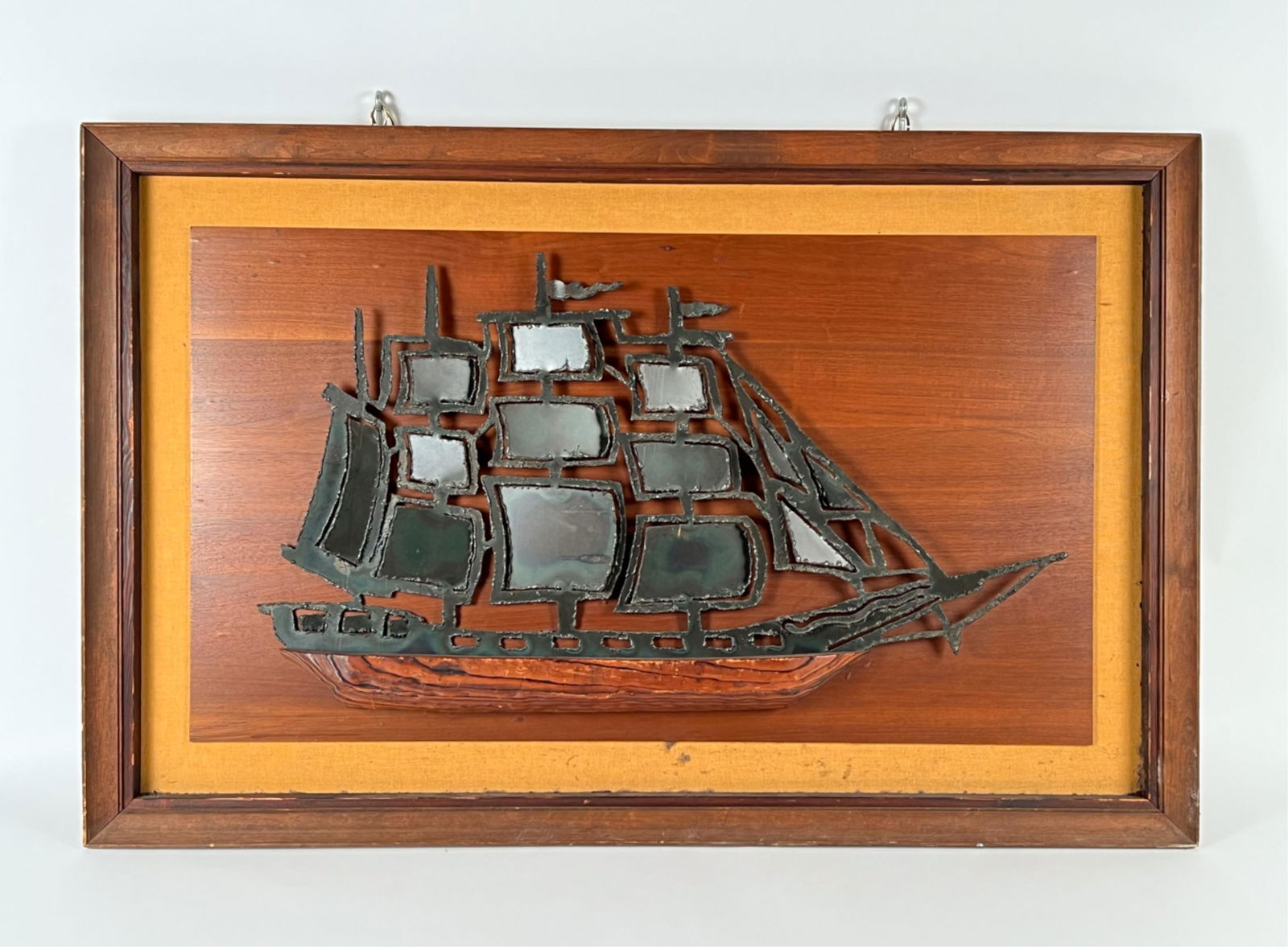 VINTAGE TORCH-CUT CLIPPER SHIP ART (1 of 11)