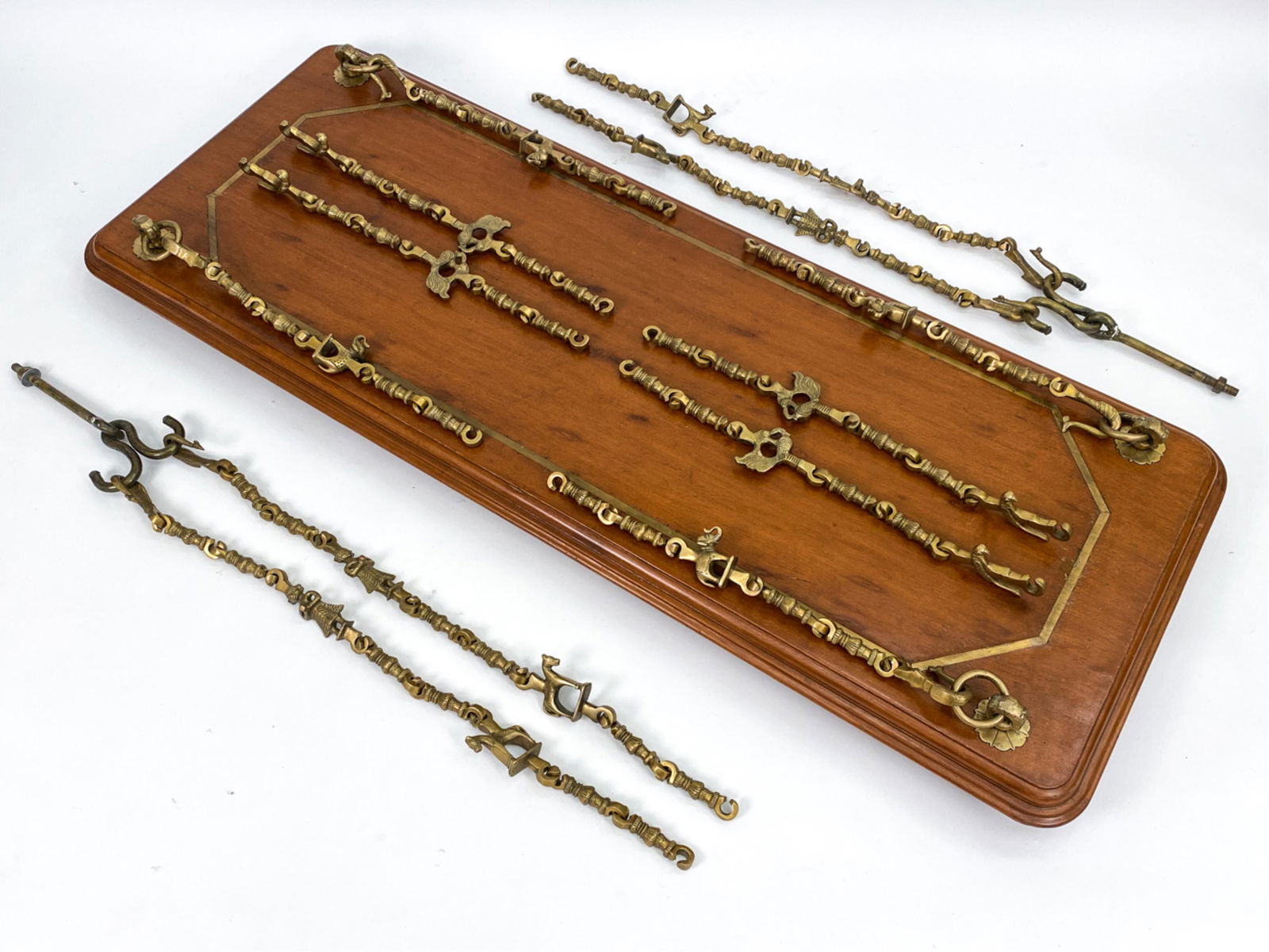 VINTAGE INDIAN INDOOR TEAK & BRASS SWING (1 of 13)