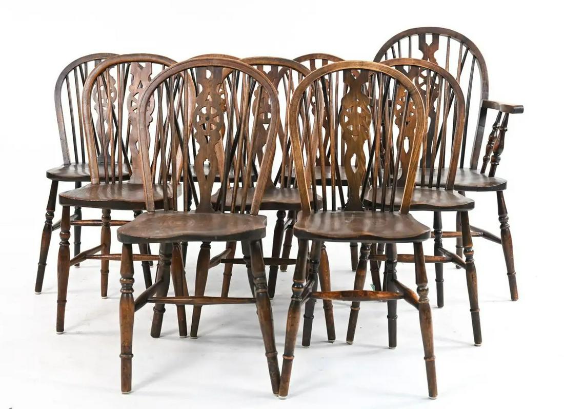 (9) WHEEL-BACK WINDSOR CHAIRS (1 of 14)