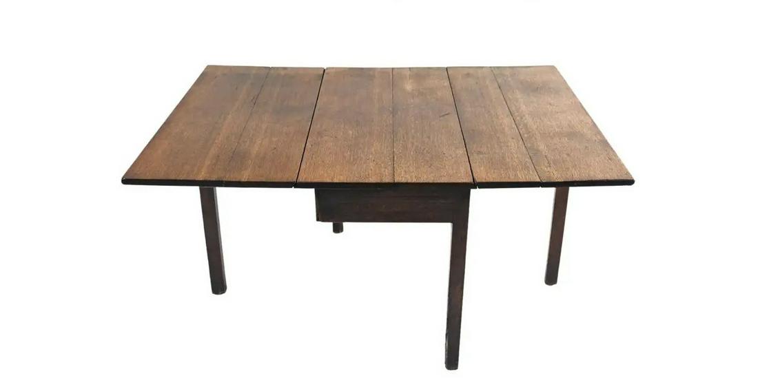 ANTIQUE OAK DROP-LEAF DINING TABLE (1 of 5)