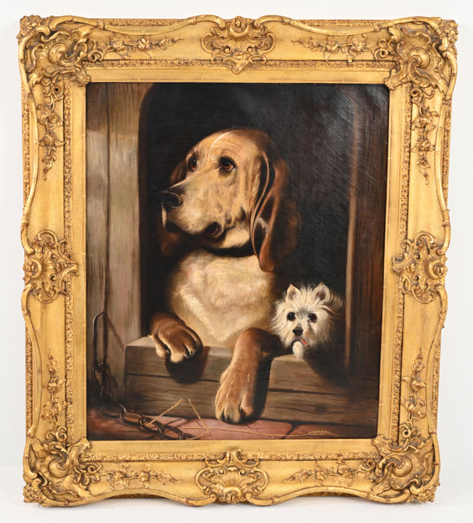 19TH C. O/C OF DOGS AFTER LANDSEER (1 of 15)