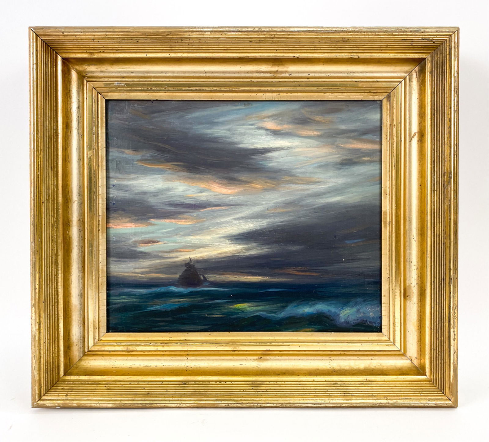 ELIOT CANDEE CLARK (1883-1980) SEASCAPE O/C (1 of 7)