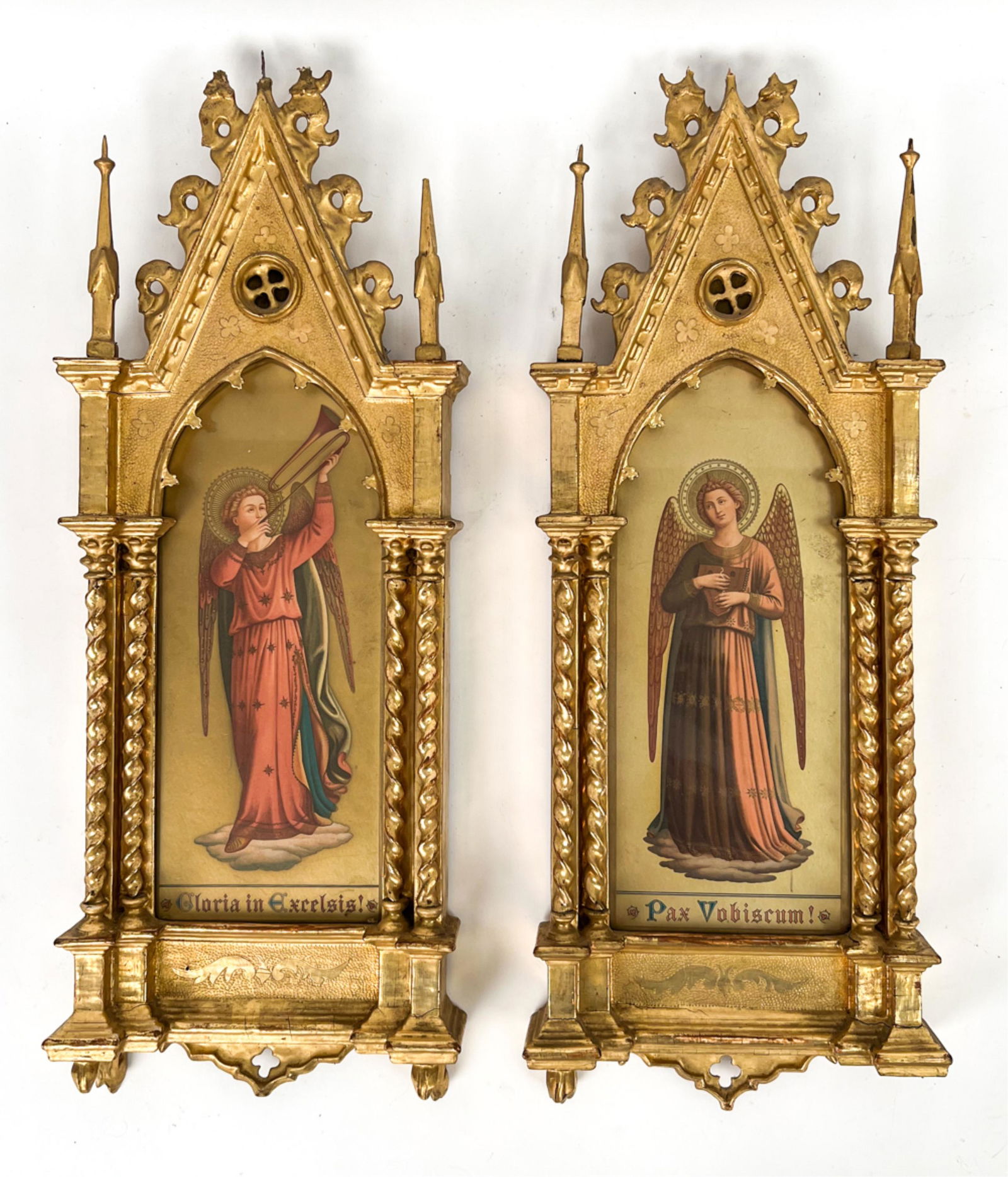 PAIR OF ANTIQUE GILT FLORENTINE FRAMES (1 of 15)