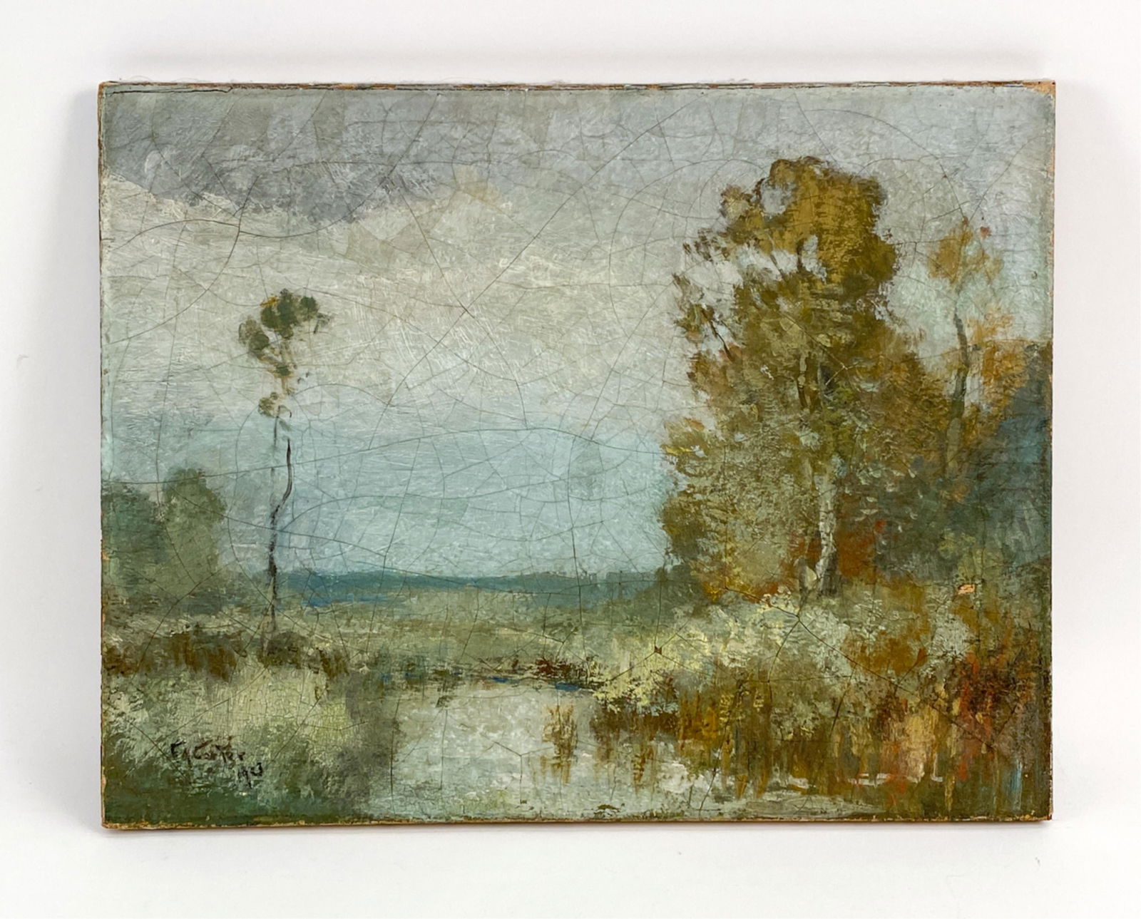 EARLY 20TH C. IMPRESSIONIST LANDSCAPE O/C (1 of 7)