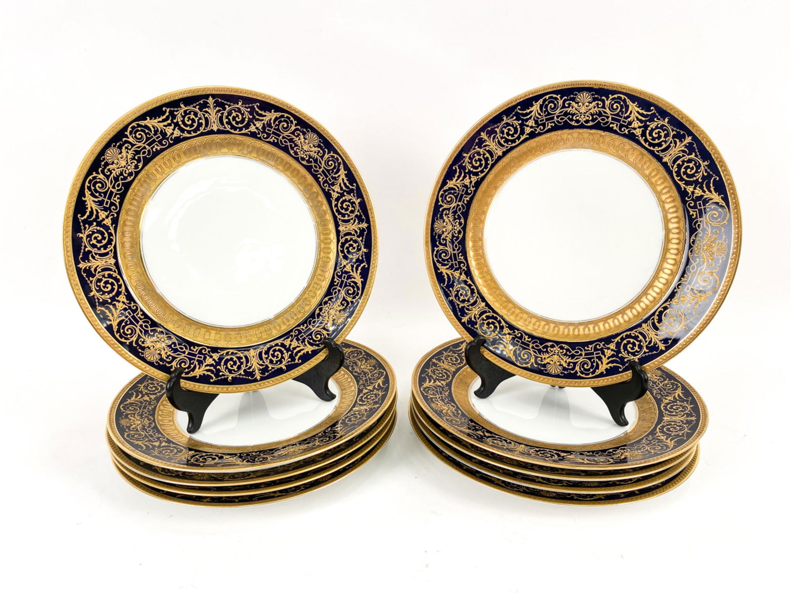(10) ROSENTHAL SELB BAVARIA COBALT & GOLD PLATES (1 of 10)