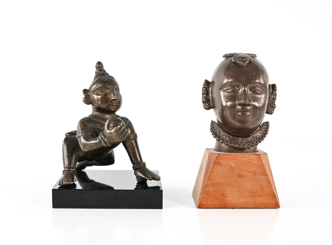 PETITE SOUTHEAST ASIAN BRONZE & SPELTER SCULPTURES (1 of 14)