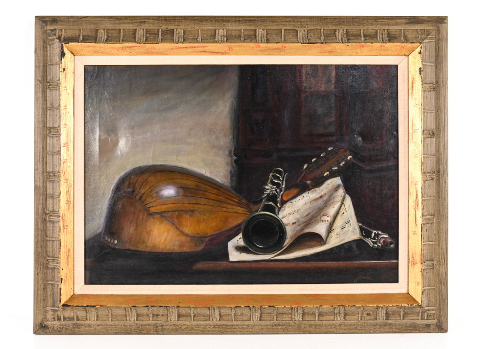 20TH C. STILL LIFE INSTRUMENTS O/C (1 of 9)