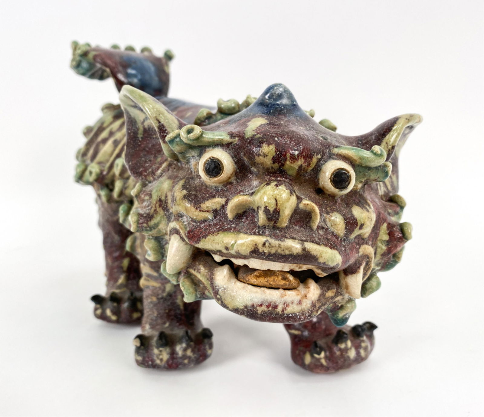 CHINESE FLAMBE GLAZED FOO LION (1 of 10)