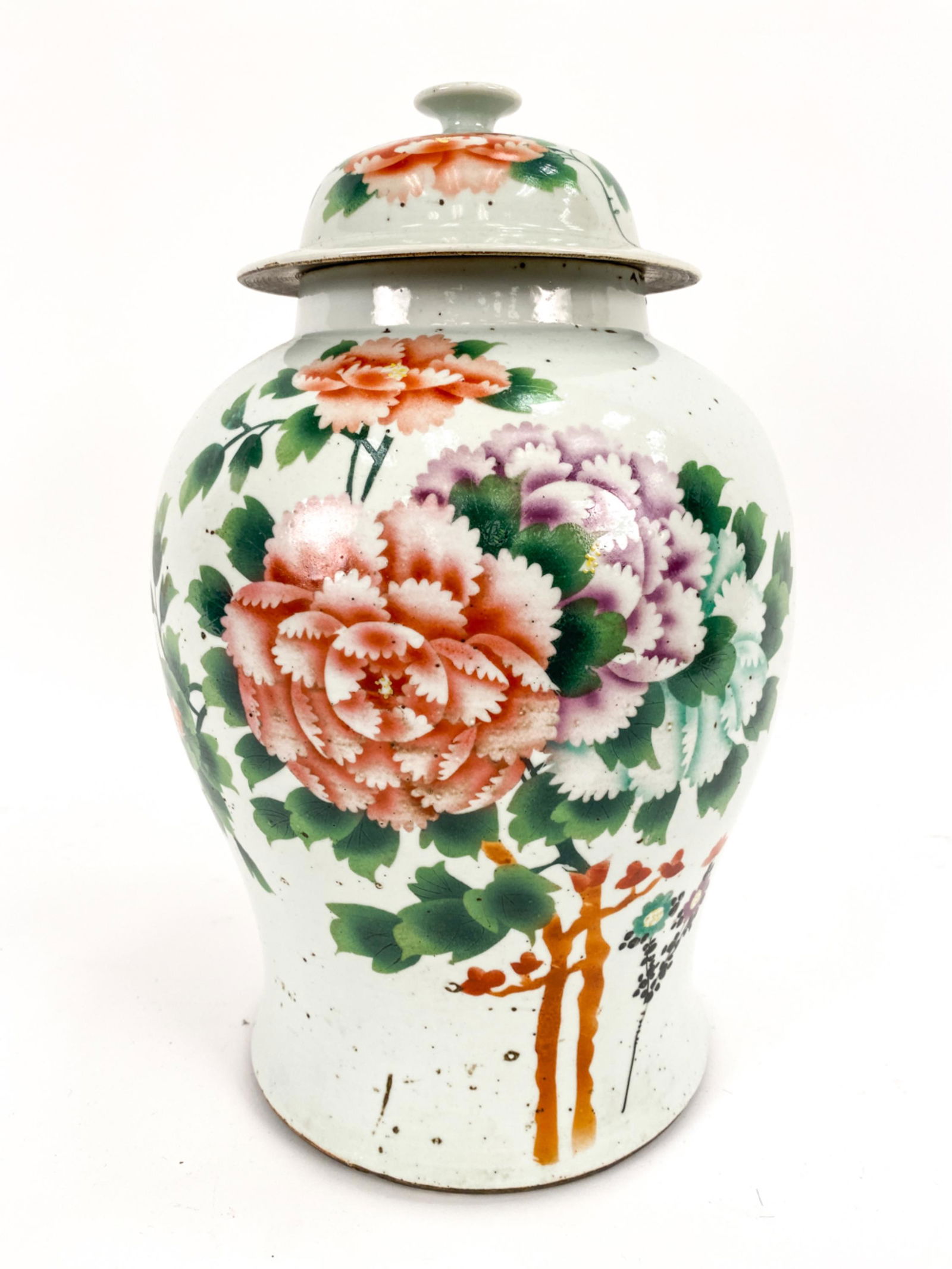 CHINESE CERAMIC LIDDED GINGER JAR (1 of 12)