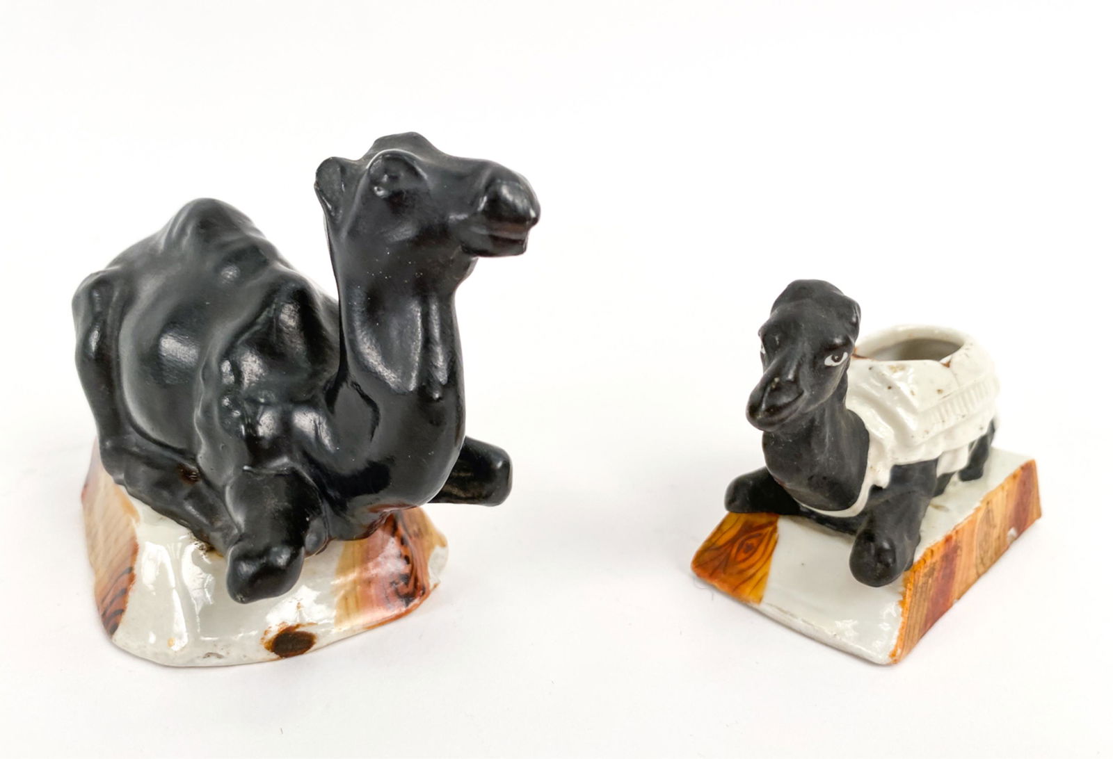 (2) ANTIQUE KNEELING CAMEL PORCELAIN (1 of 16)