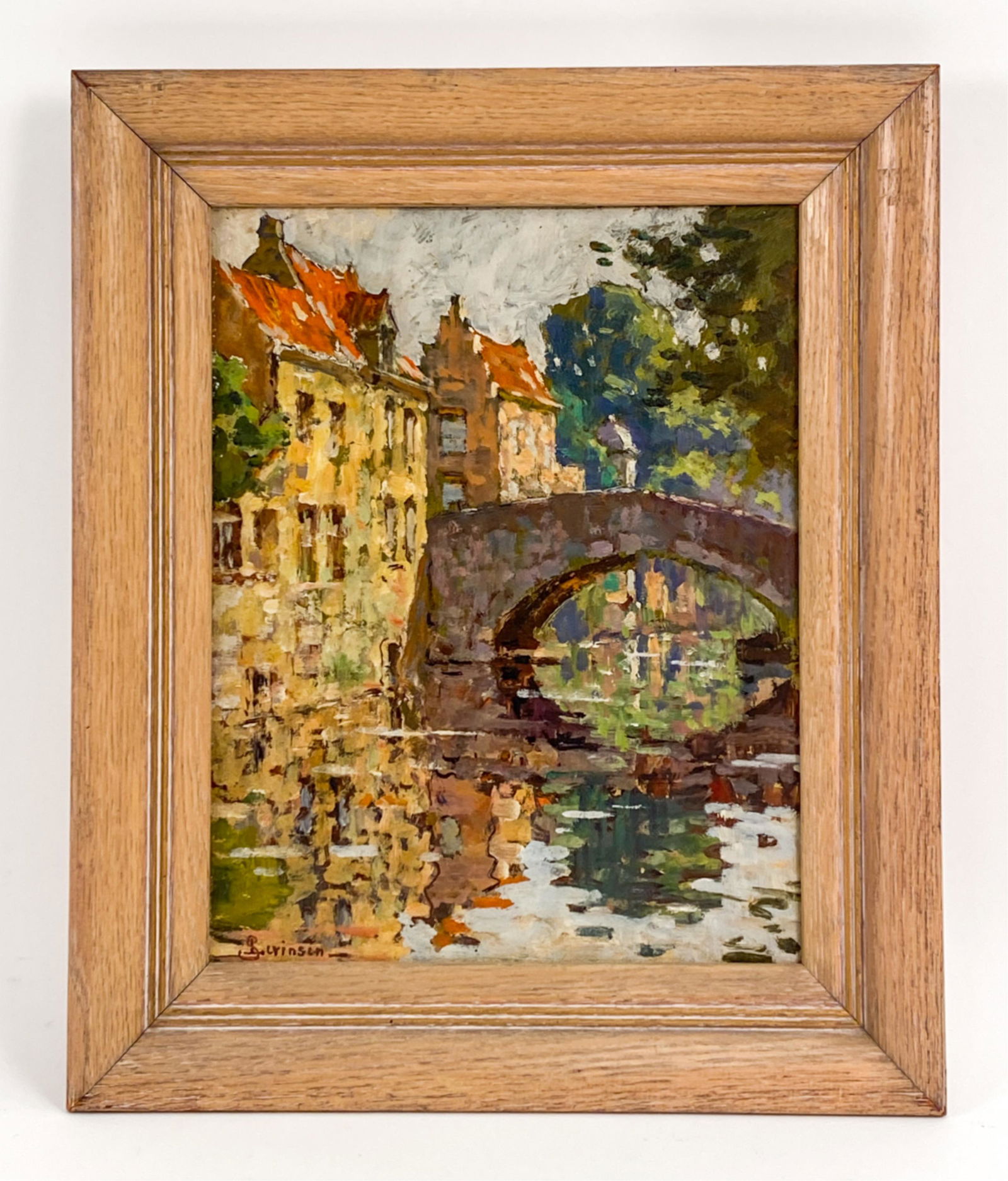 20TH C. IMPRESSIONIST O/B BRIDGE PAINTING (1 of 7)