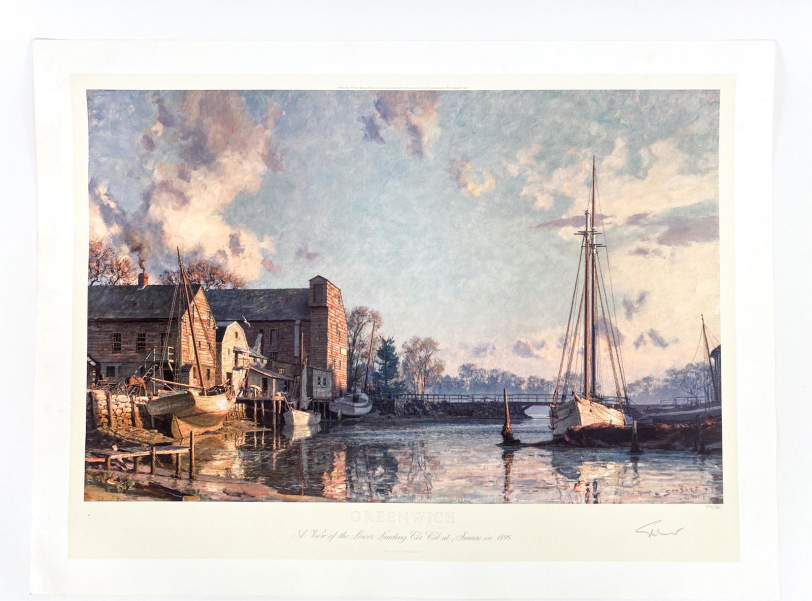 JOHN STOBART SIGNED PRINT, GREENWICH (1 of 9)