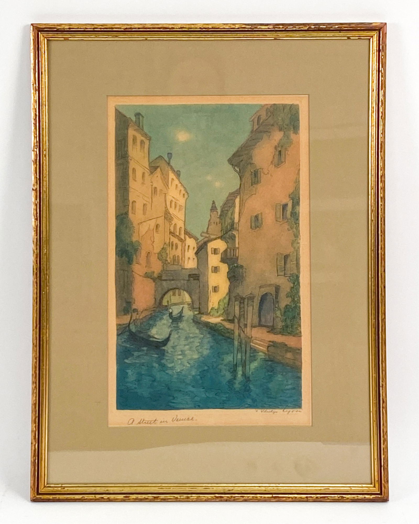 F. PHILIP LEGORI 20TH C. LITHOGRAPH OF VENICE (1 of 6)
