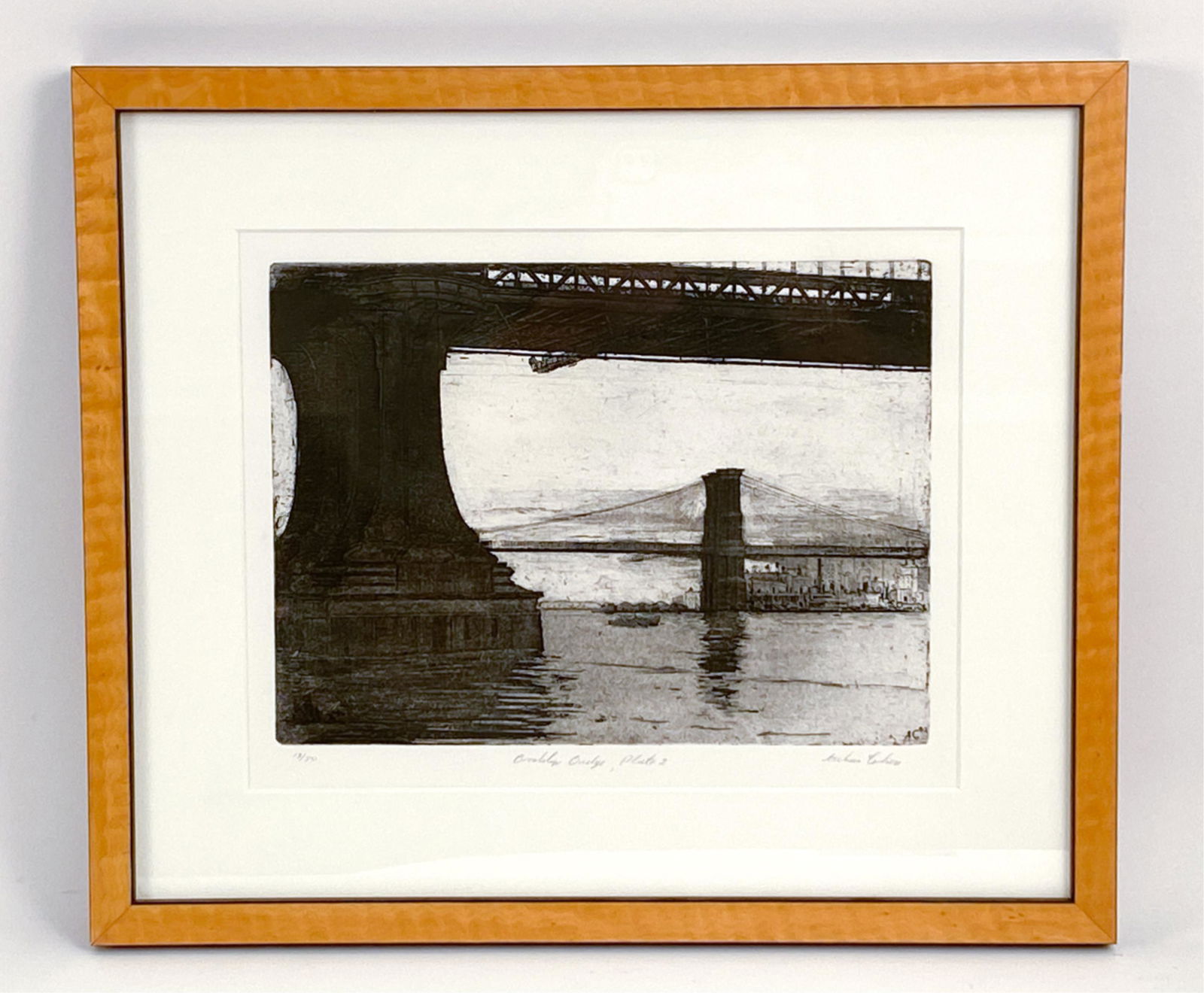 ARTHUR COHEN (1928-2012) BROOKLYN BRIDGE ETCHING (1 of 8)