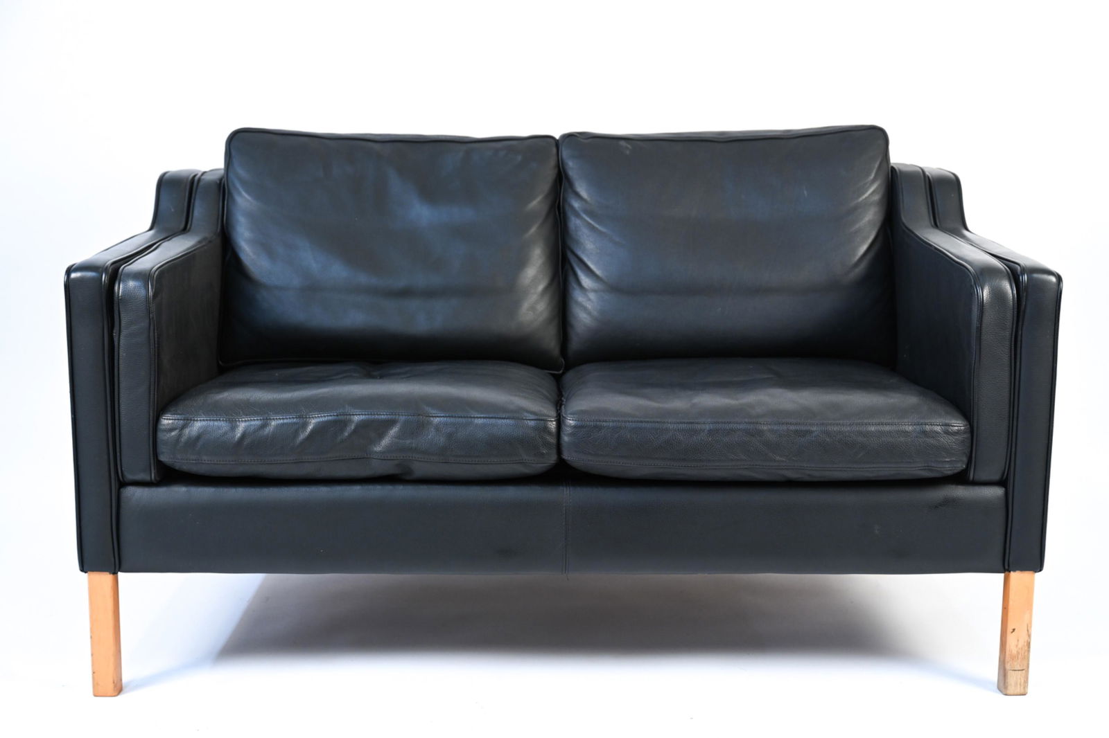 DANISH MODERN STOUBY LEATHER SETTEE (1 of 17)