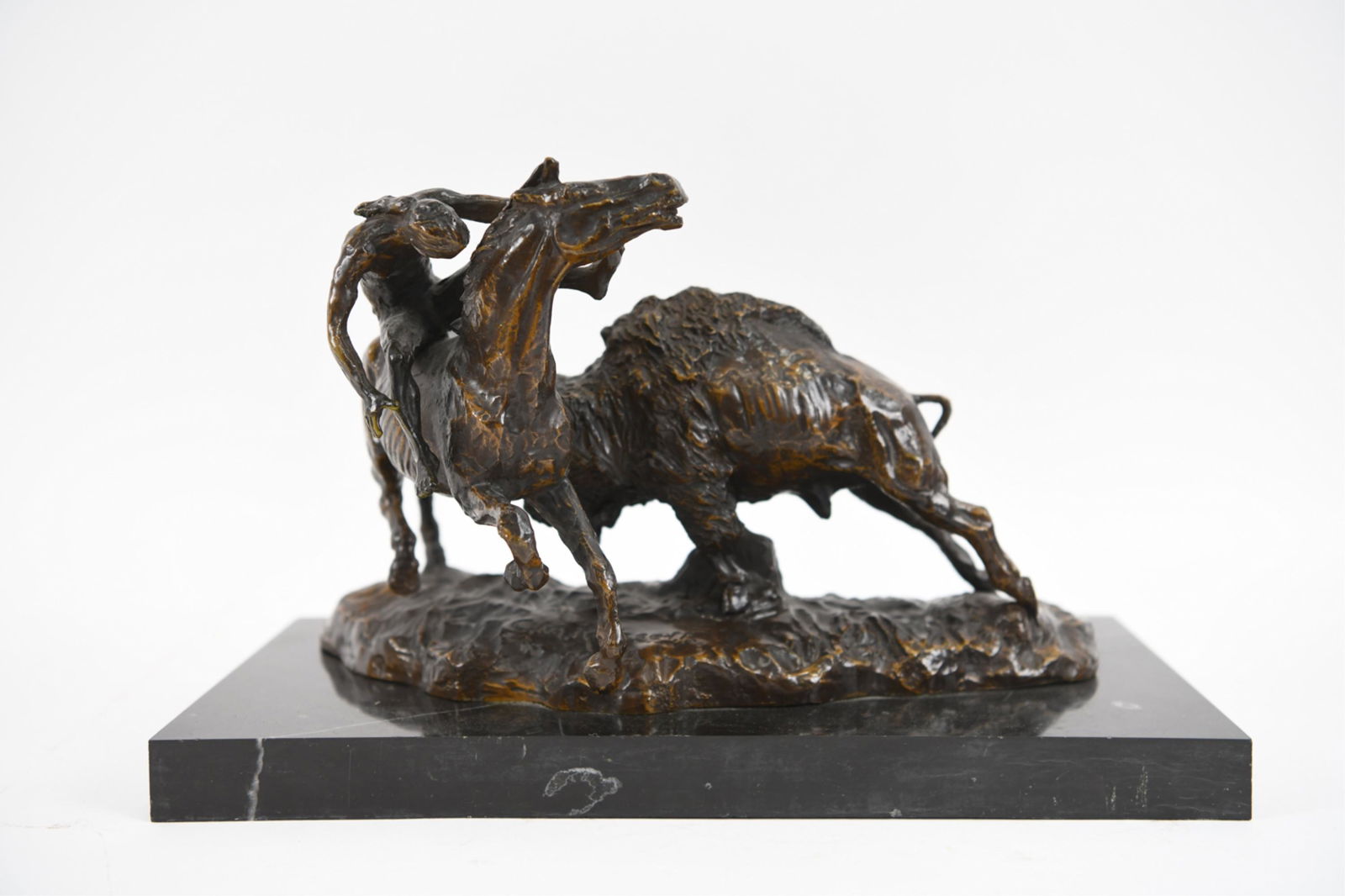 AFTER C.M. RUSSELL BRONZE SCULPTURE (1 of 13)