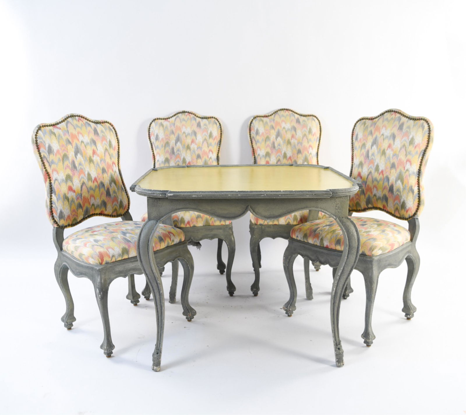 1970'S FRENCH PAINTED BREAKFAST TABLE & CHAIRS (1 of 13)