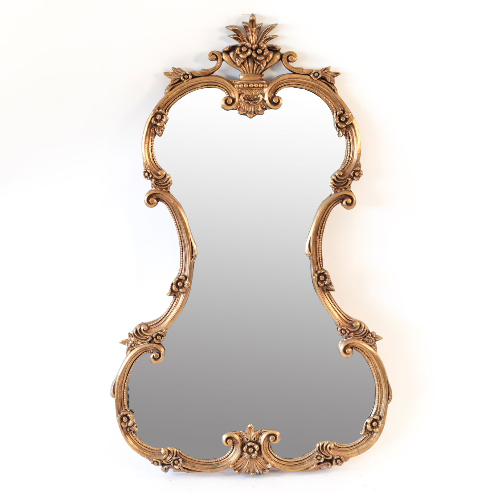 HOLLYWOOD REGENCY STYLE GILTWOOD WALL MIRROR (1 of 13)