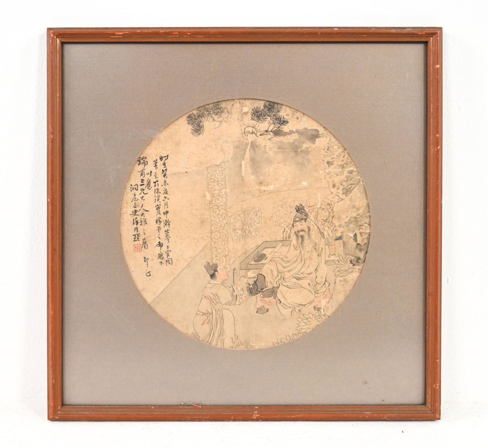 ANTIQUE CHINESE FAN PAINTING (1 of 5)