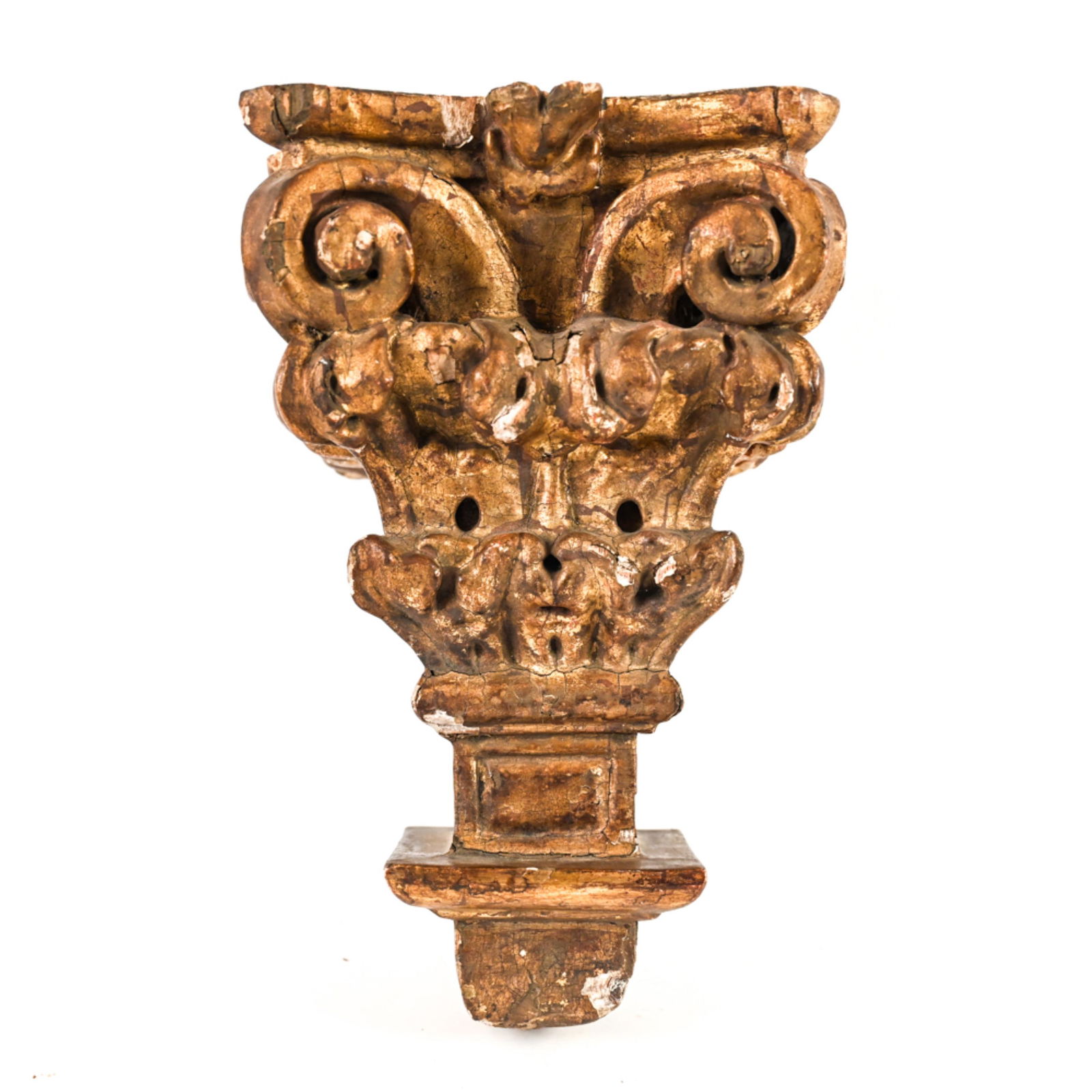 ANTIQUE CARVED & GILTWOOD WALL BRACKET (1 of 11)