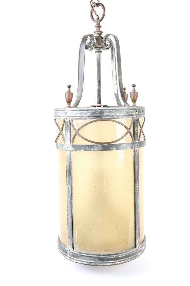 ANTIQUE BRONZE ARCHITECTURAL LANTERN PENDANT (1 of 13)