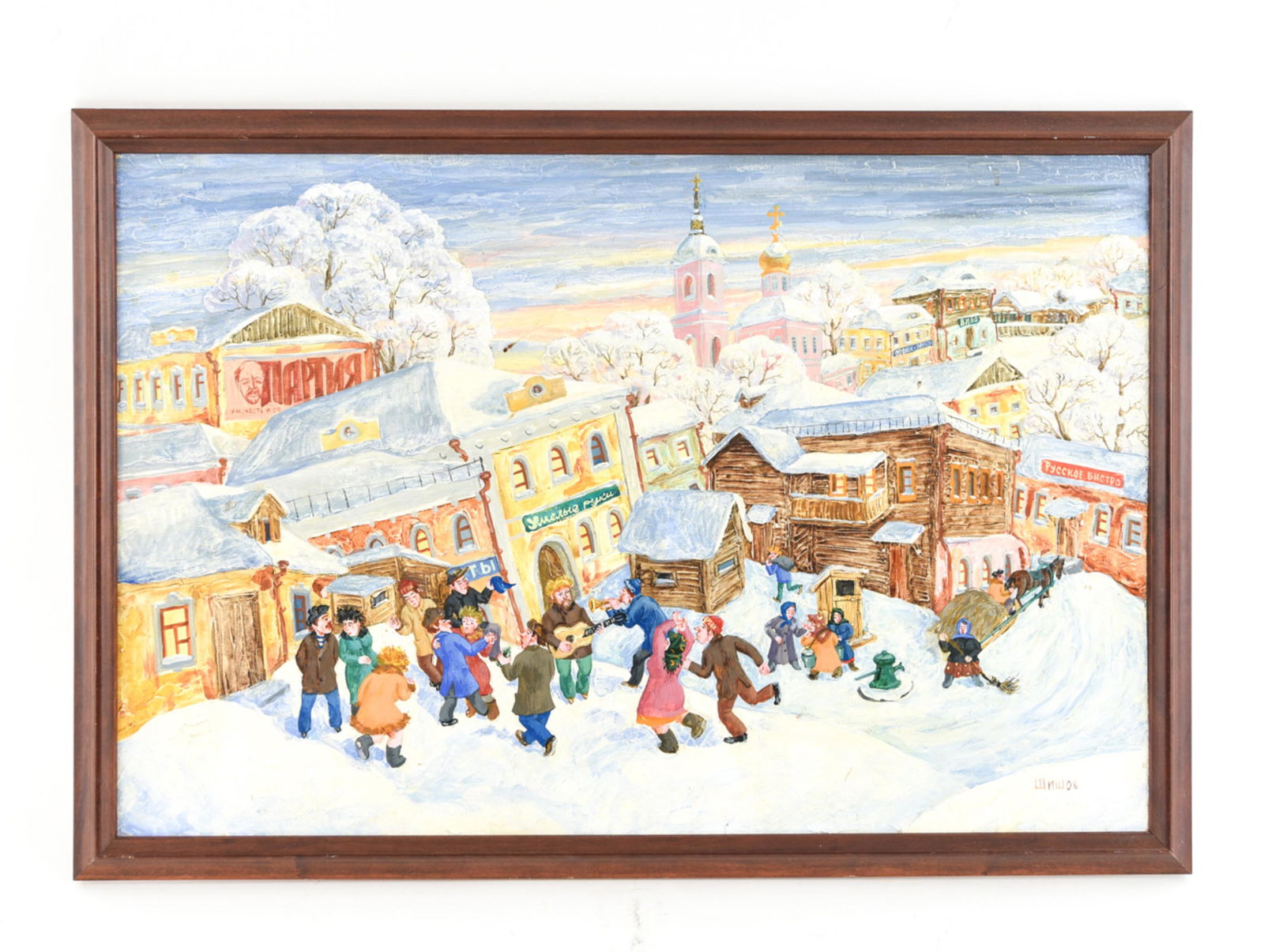 CONTEMPORARY RUSSIAN O/P VILLAGE SCENE (1 of 10)