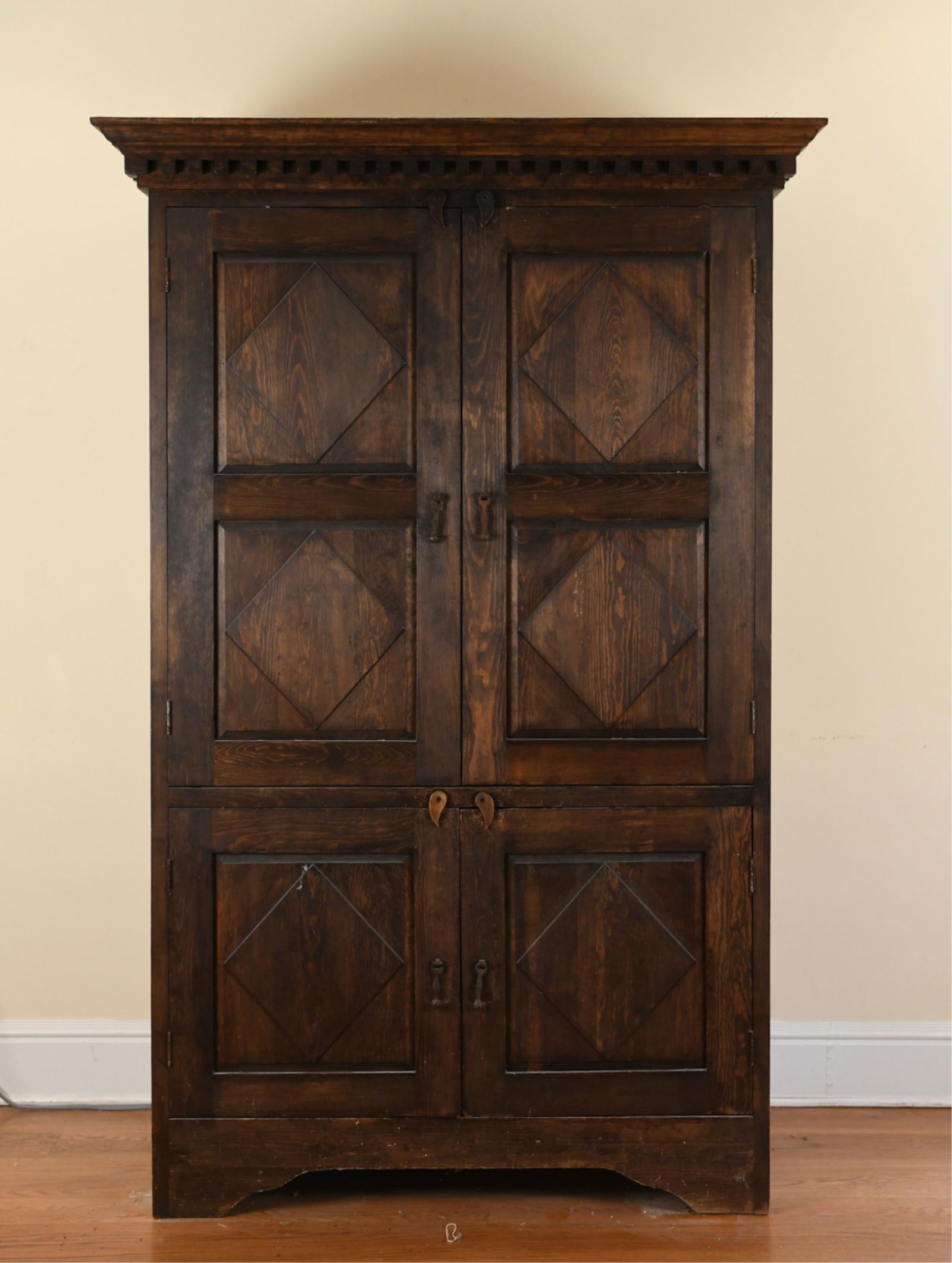 20TH C. RUSTIC SOLID PINE ARMOIRE (1 of 12)