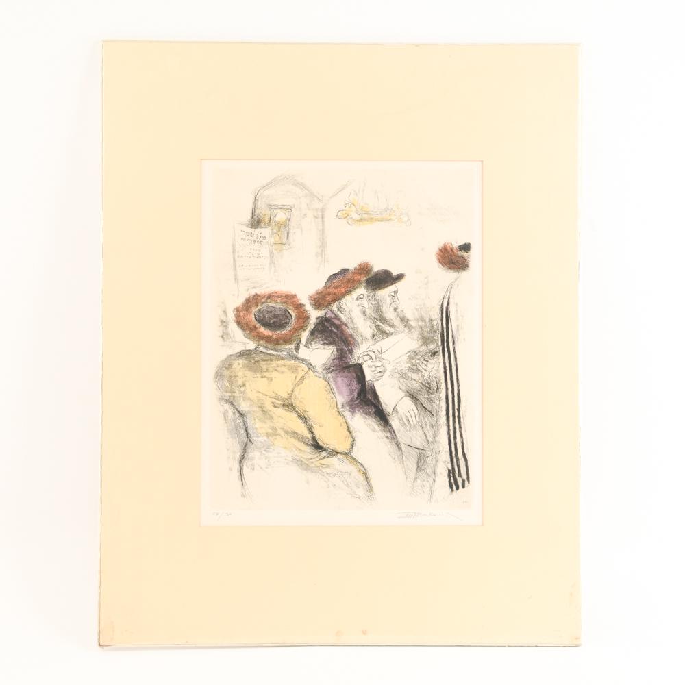 IRA MOSKOWITZ (1912-2001) HAND-COLORED ETCHING (1 of 10)