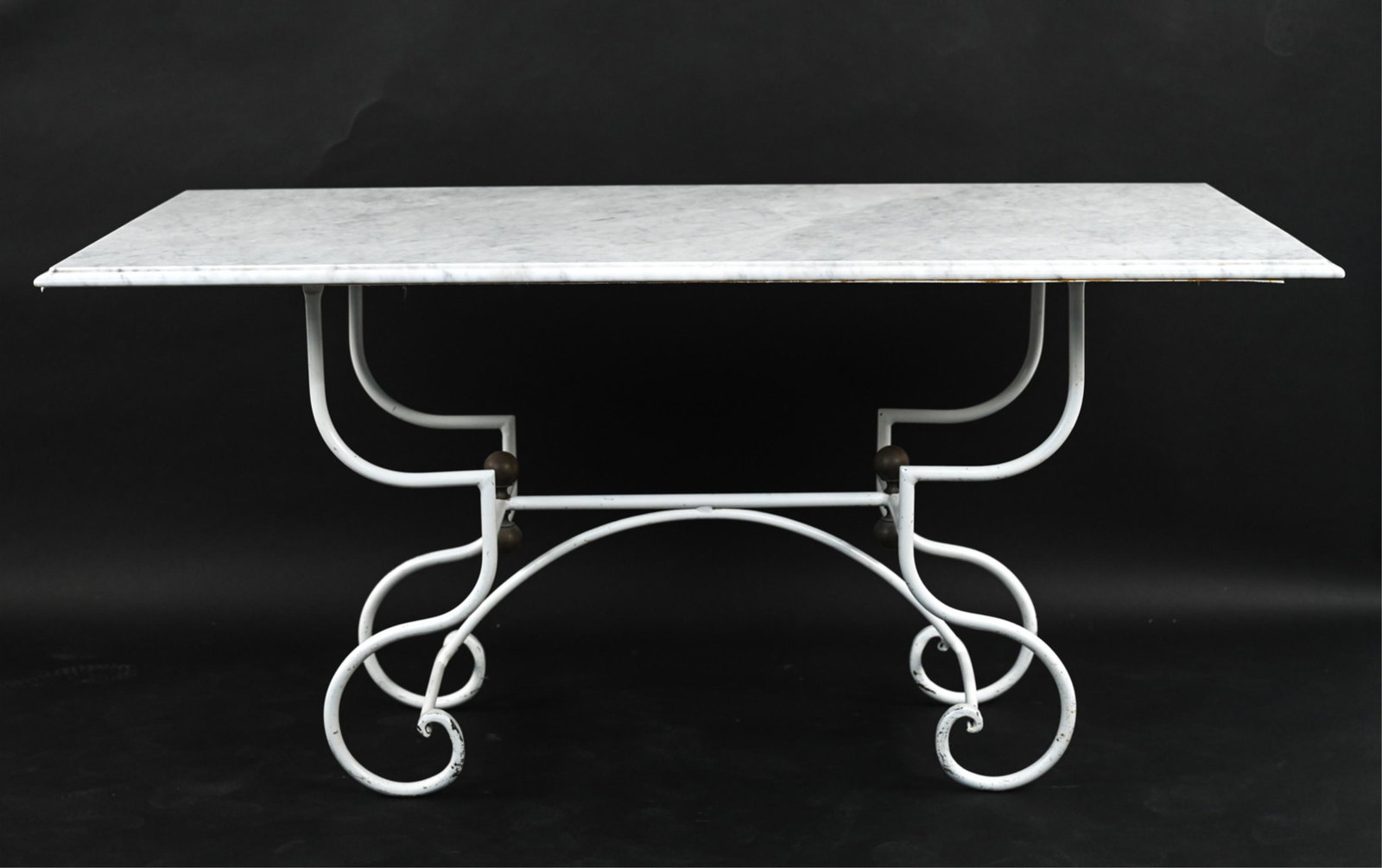 PIERRE DEUX IRON & MARBLE DINING TABLE (1 of 11)