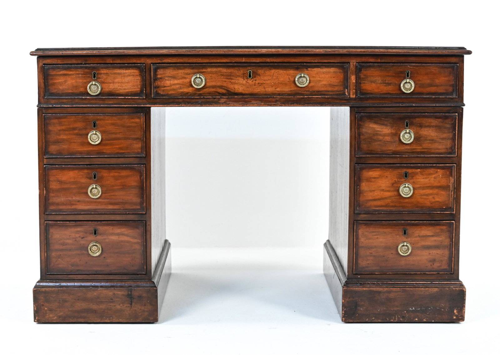 19TH C. MAHOGANY PEDESTAL DESK (1 of 13)