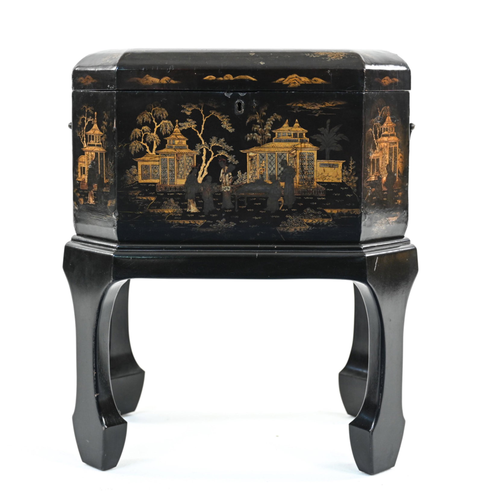 CHINOISERIE LACQUER BOX ON STAND (1 of 12)